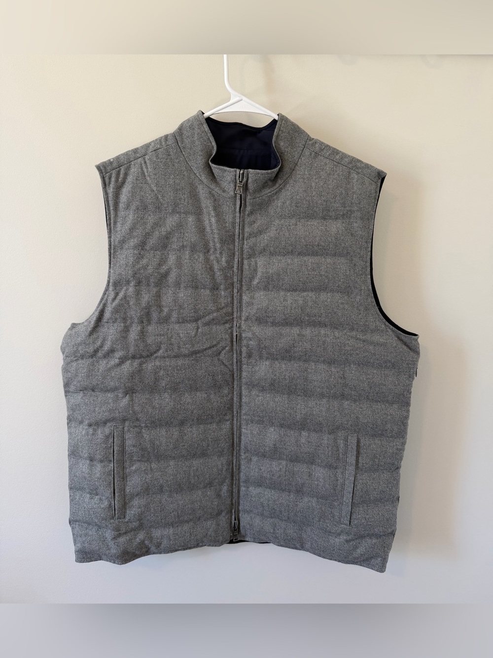 Peter Millar Whistler Reversible Vest Gray Blue Men’s Size XL Wool